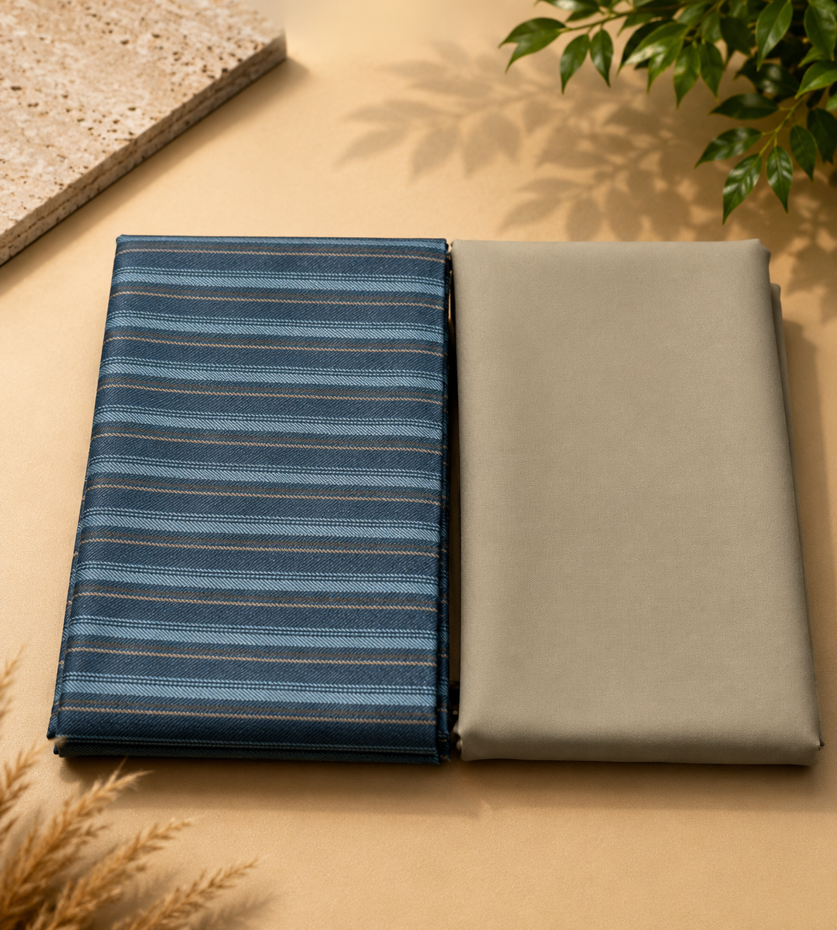 Premium Men's Shirt & Trouser Fabric Combo – 2.40M Shirt & 1.20M Trouser | Unstitched Formal Fabric