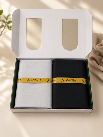 Ananta's Premium Unstitched Shirt & Trouser Fabric Combo