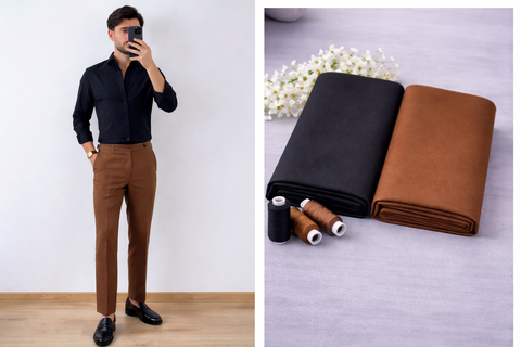 Giza Cotton Shirt & Trouser Unstitched Fabric Set (Shirt 2.25 & Pant 1.20)