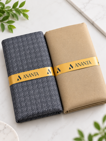 ANANTA Premium Shirt & Suiting Fabric Combo – Elegant Design