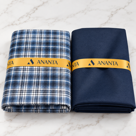 ANANTA Premium Shirt & Suiting Fabric Combo – Elegant Design