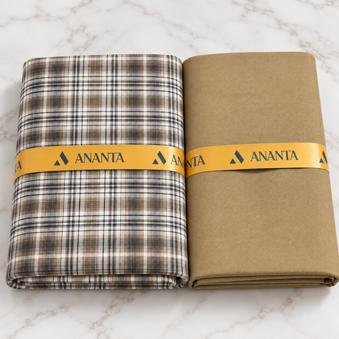 ANANTA Premium Shirt & Suiting Fabric Combo – Elegant Design