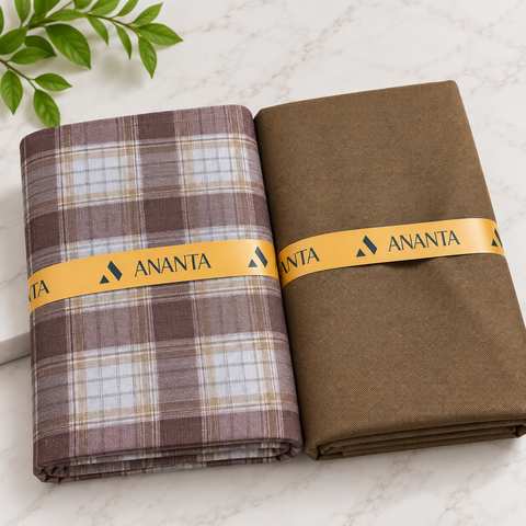 ANANTA Premium Shirt & Suiting Fabric Combo – Elegant Design