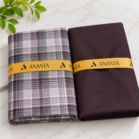 ANANTA Premium Shirt & Suiting Fabric Combo – Elegant Design