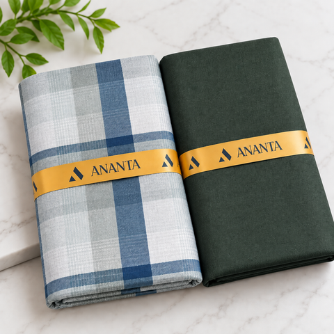 ANANTA Premium Shirt & Suiting Fabric Combo – Elegant Design