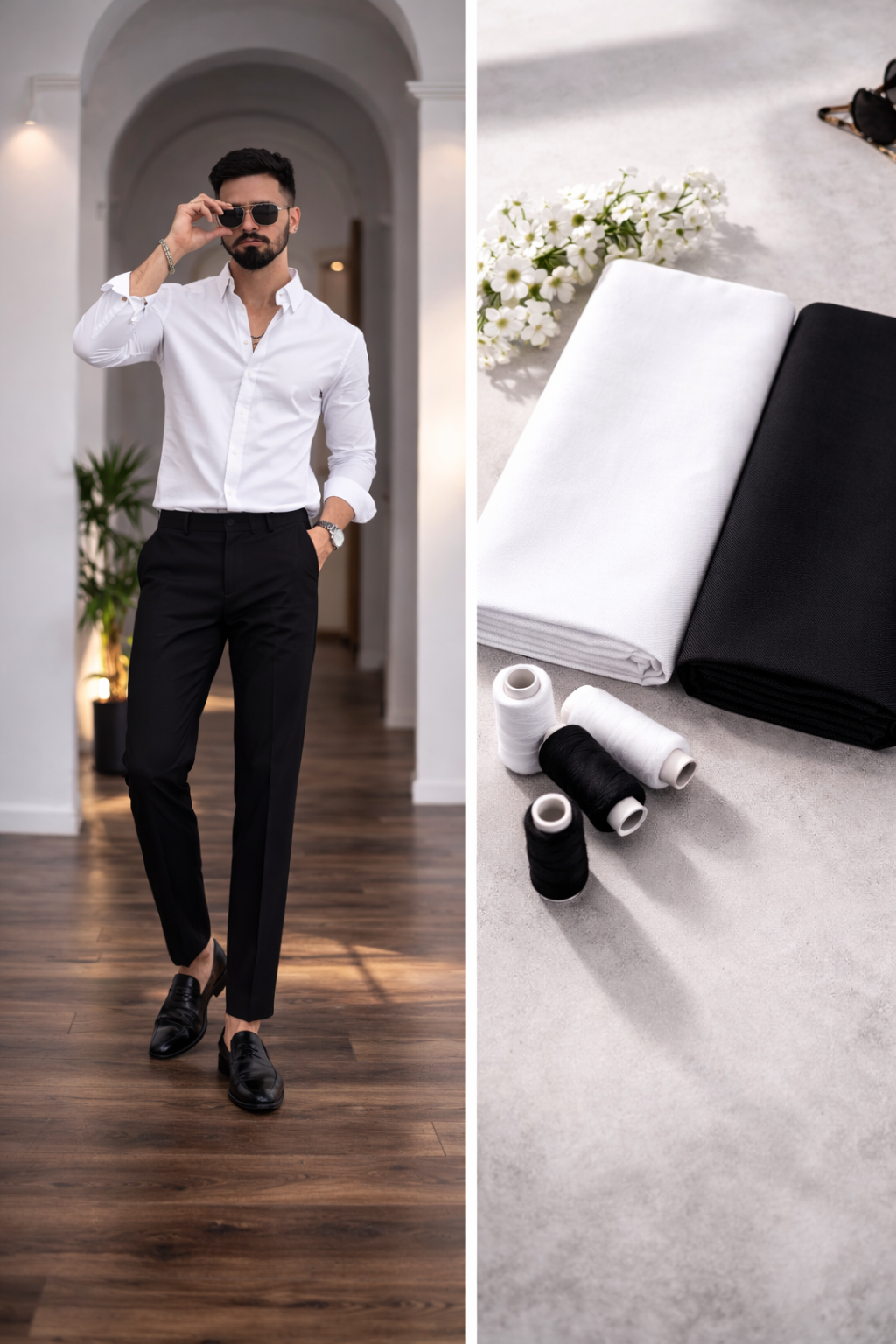 Giza Cotton Shirt & Trouser Unstitched Fabric Set (Shirt 2.25 & Pant 1.20)