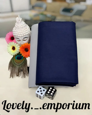 🌟 Luxury Unstitched Giza Cotton Fabric Set - Light  Blue Shirt & Off-White Trouser