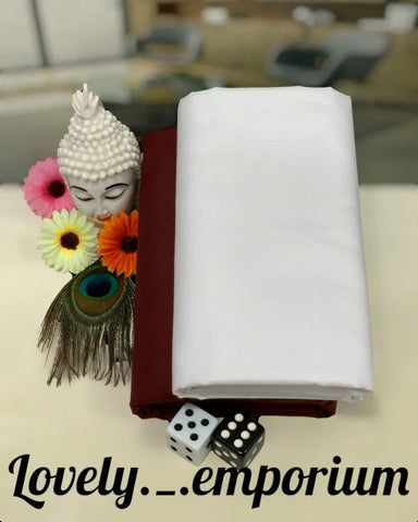 Light Stone & Dark Chocolate Unstitched Cotton Fabric Set - Shirt & Pant Ready for Tailoring