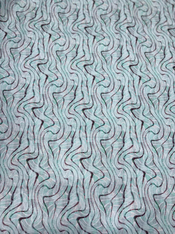 Linen Heritage Fabric (Abstract Wave Design)