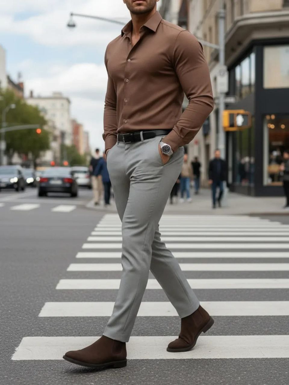 Giza Cotton Shirt & Trouser Unstitched Fabric Set